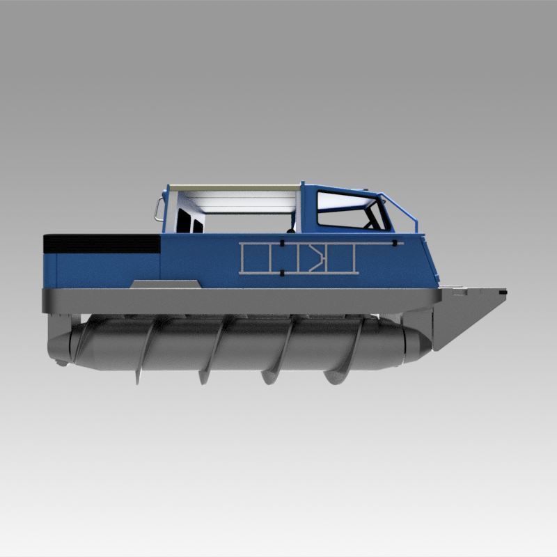 Screw terrain vehicle ZIL-2906 3D model_14