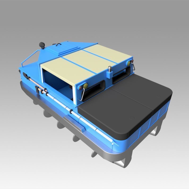 Screw terrain vehicle ZIL-2906 3D model_4