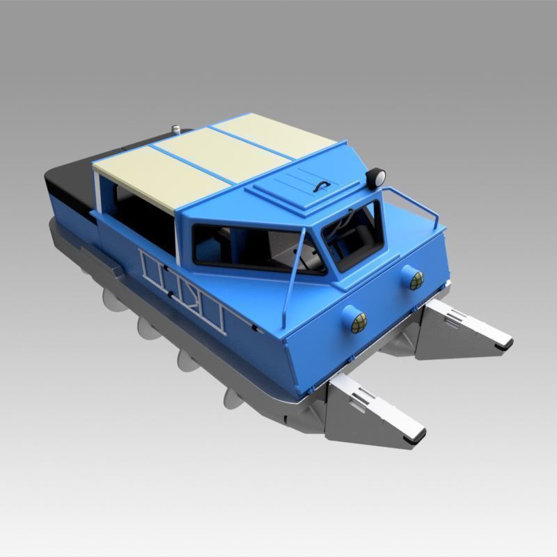 Screw terrain vehicle ZIL-2906 3D model_8