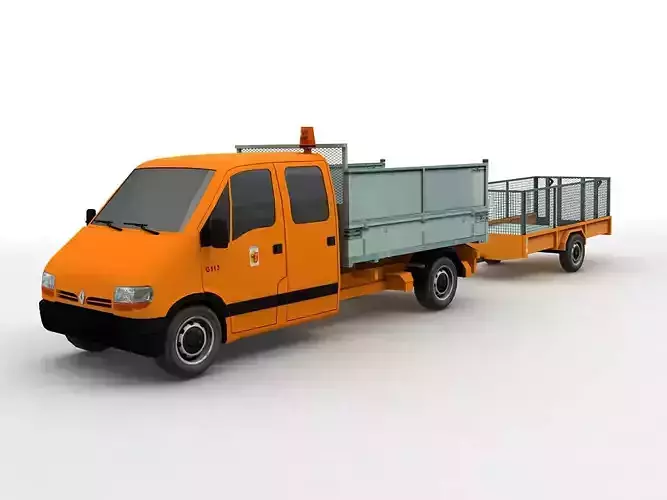  Renault Dump Bed Utility Truck With Trailer