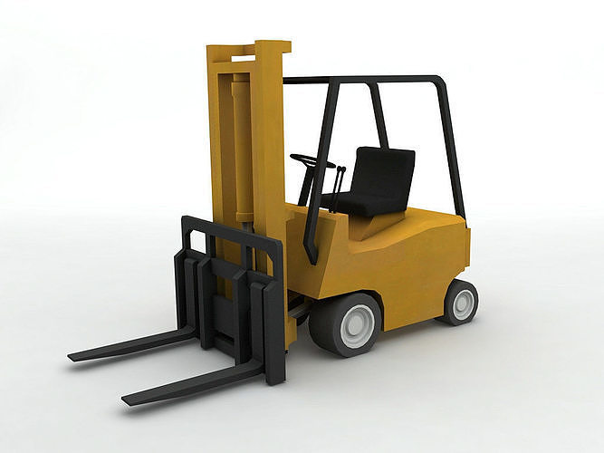 Forklift truck Low-poly 3D model