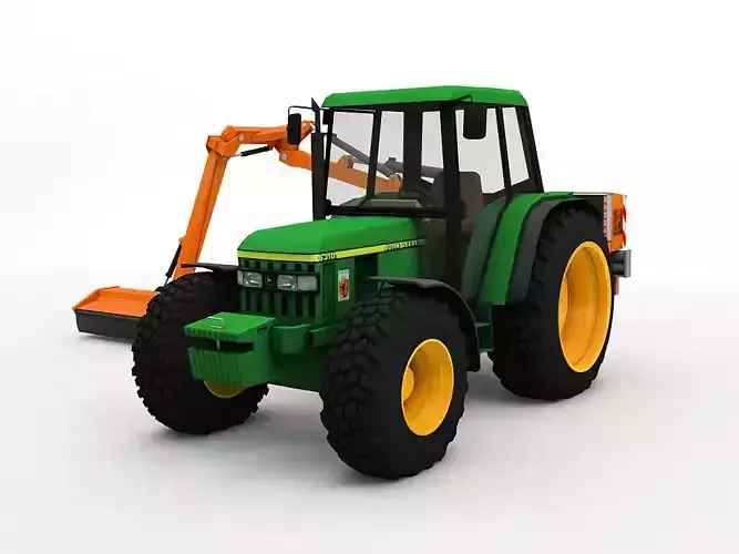 John Deer 6310 Tractor With Mower Arm 