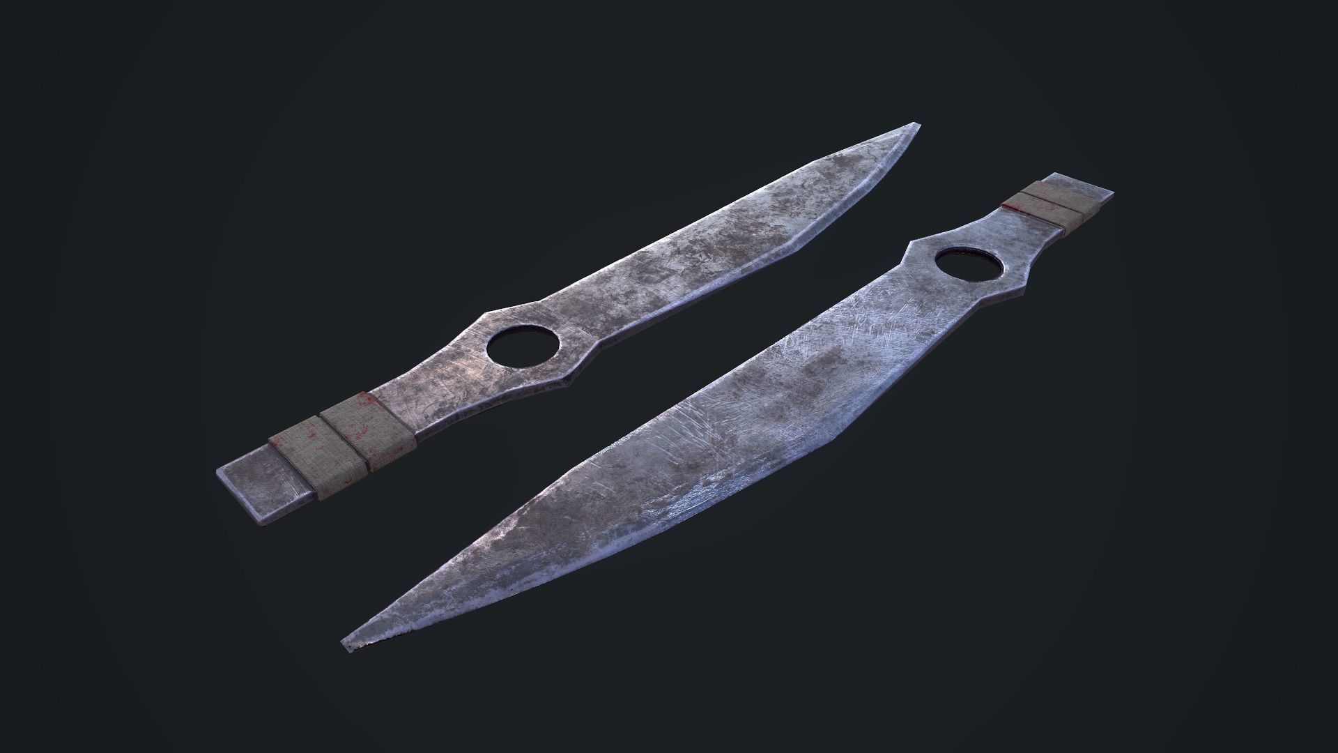 Throwing Knife Low-poly 3D model_2