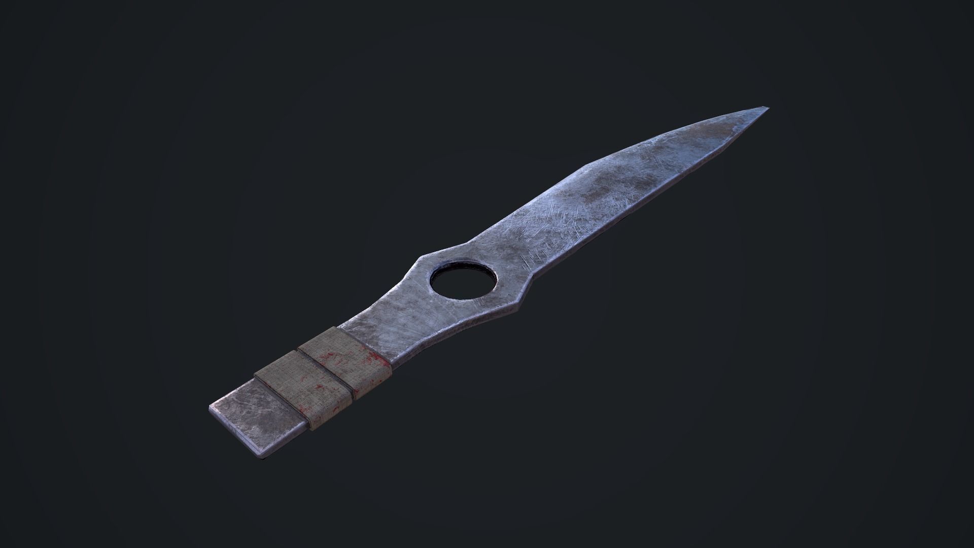 Throwing Knife Low-poly 3D model_5