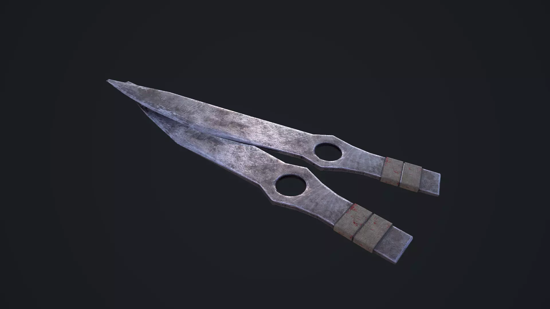 Throwing Knife Low-poly 3D model_0