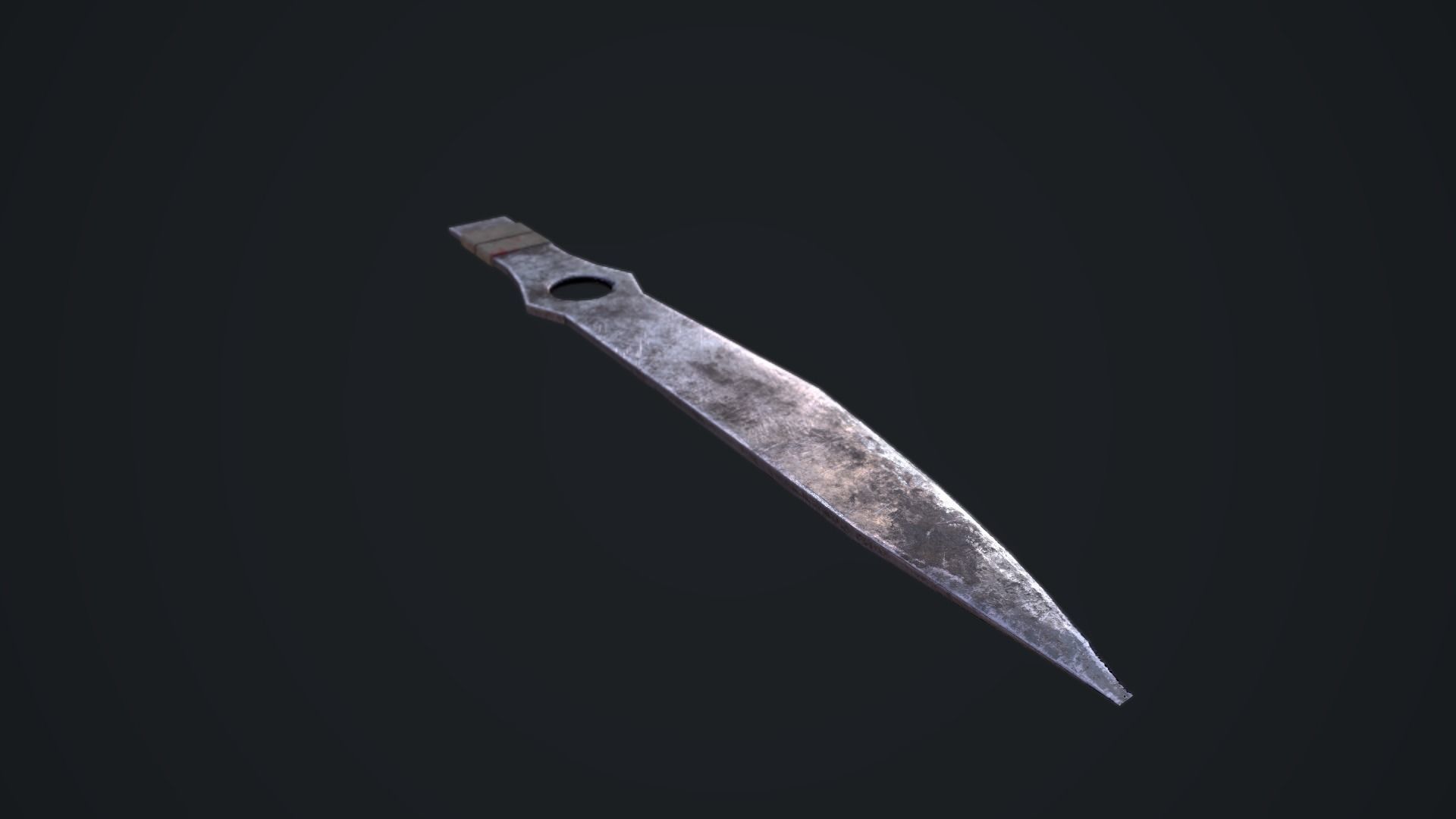 Throwing Knife Low-poly 3D model_8