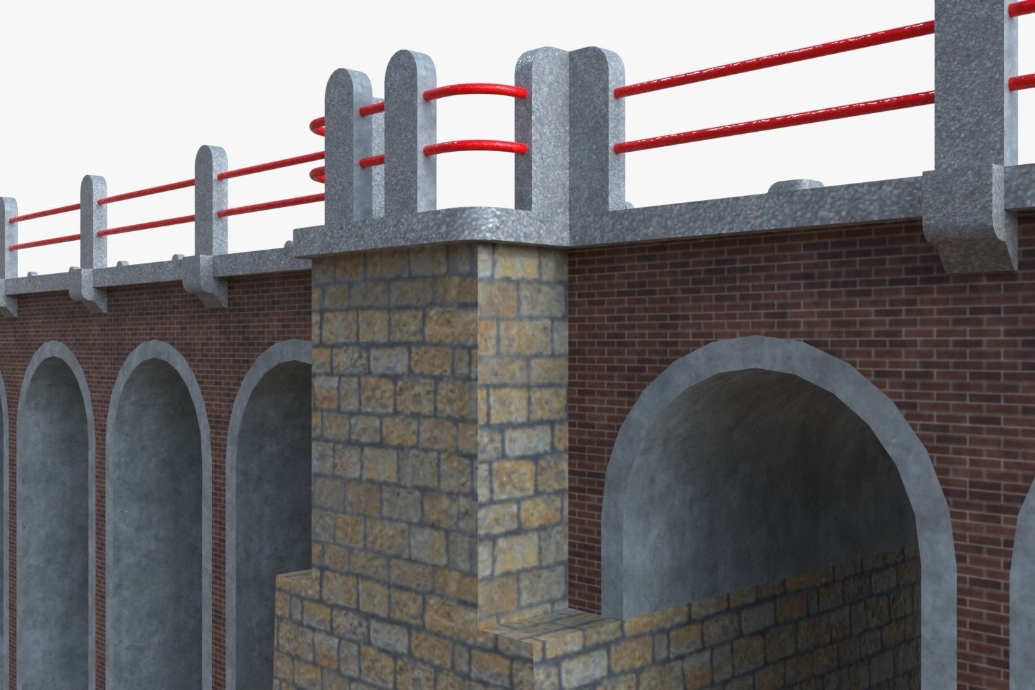 Road bridge segment 3D model_6
