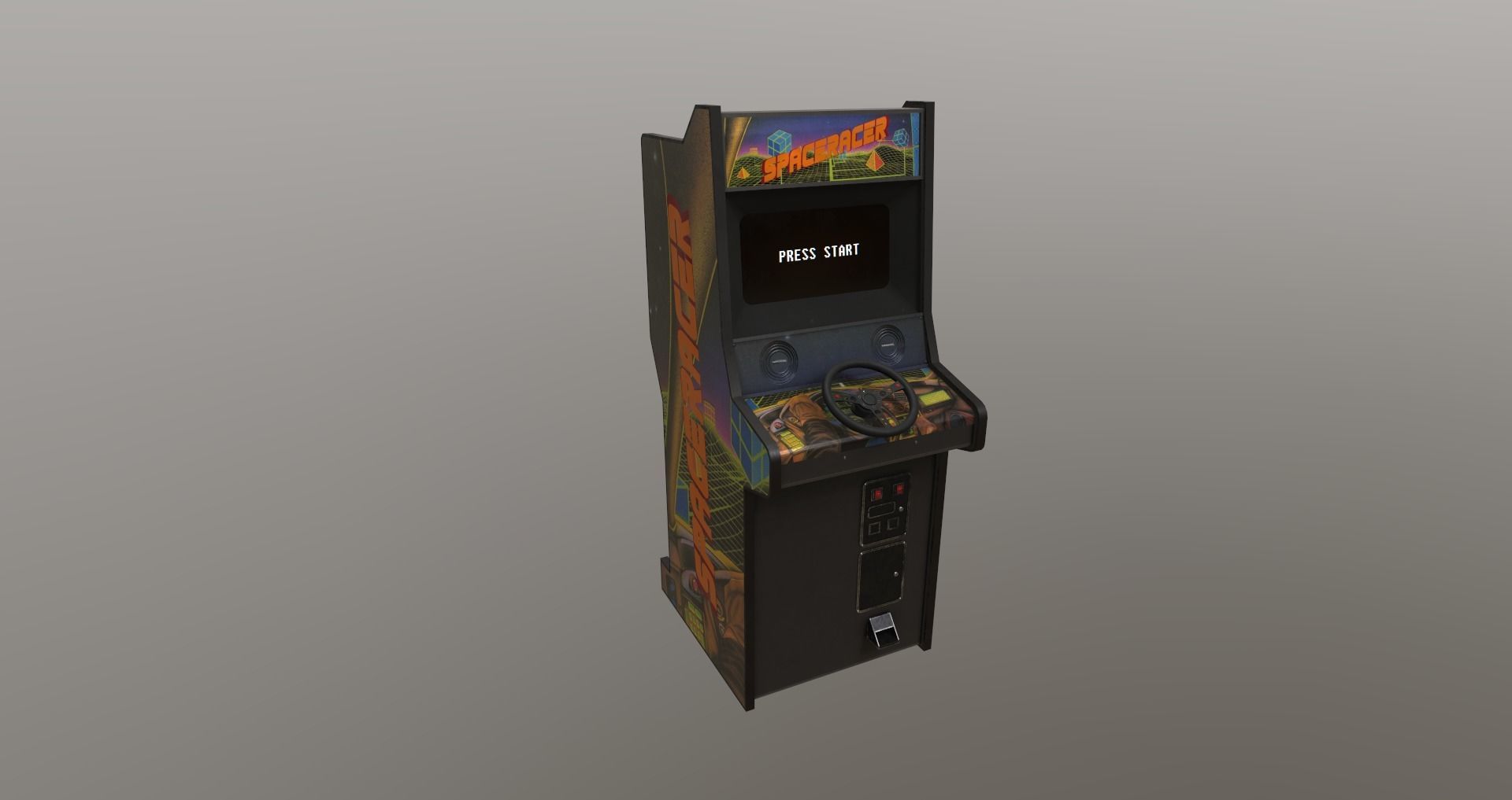Low-Poly 80s Video Game Hall Pack Low-poly 3D model_11
