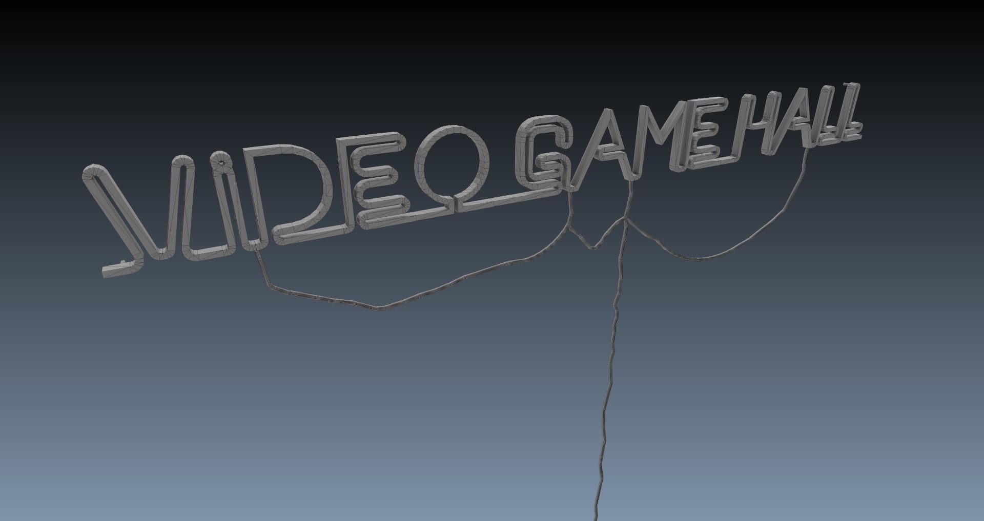 Low-Poly 80s Video Game Hall Pack Low-poly 3D model_68