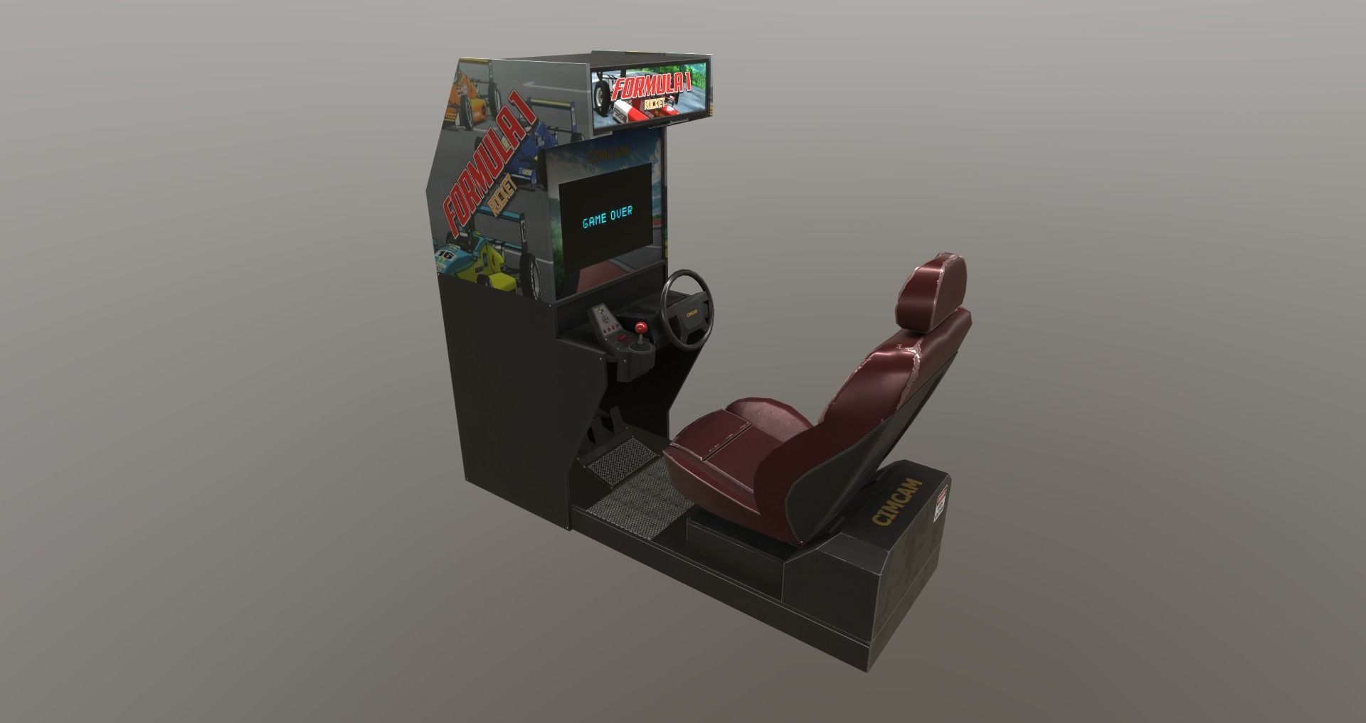 Low-Poly 80s Video Game Hall Pack Low-poly 3D model_14