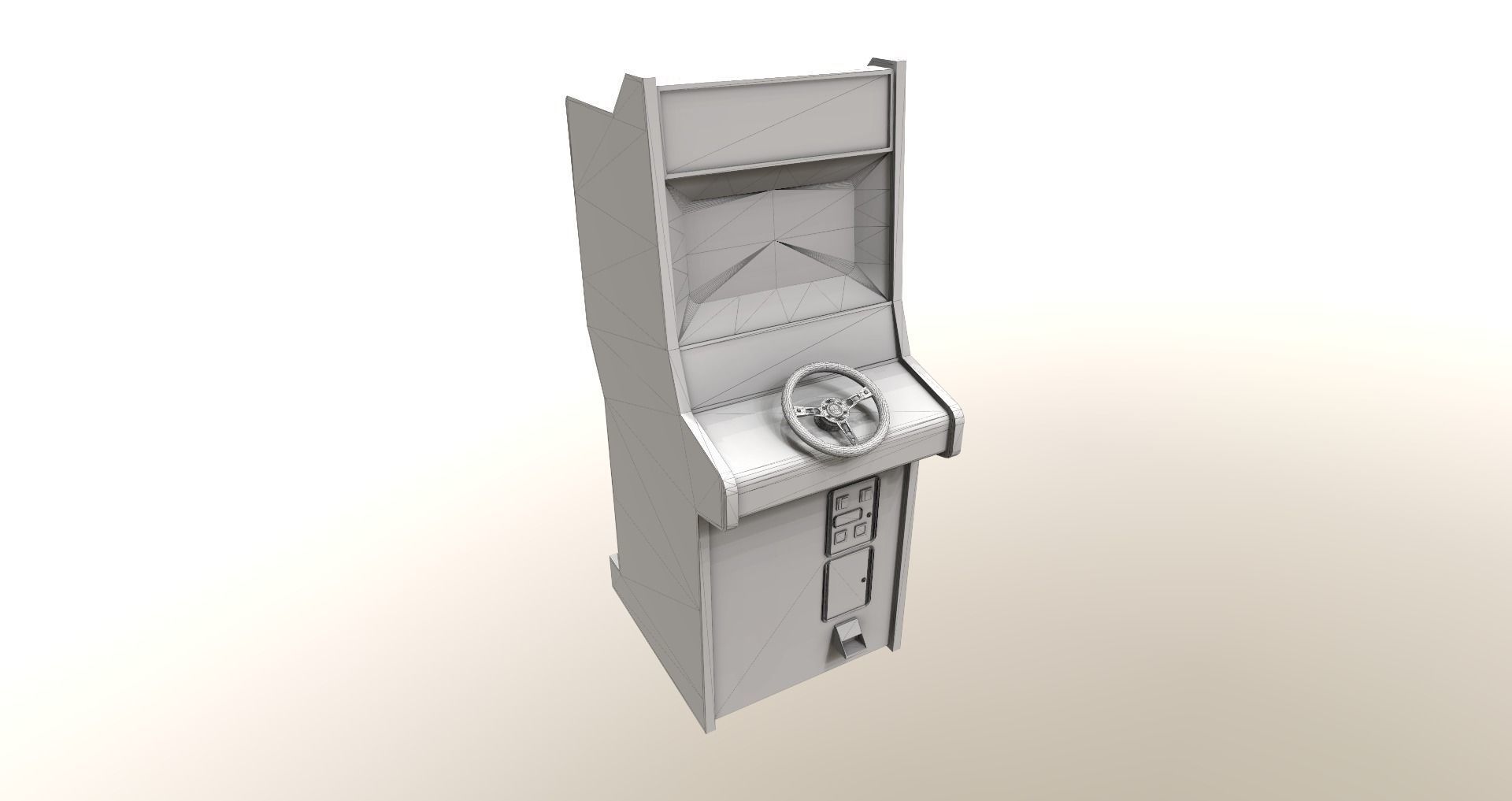 Low-Poly 80s Video Game Hall Pack Low-poly 3D model_13