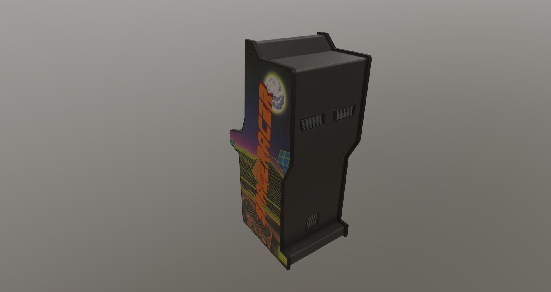 Low-Poly 80s Video Game Hall Pack Low-poly 3D model_12