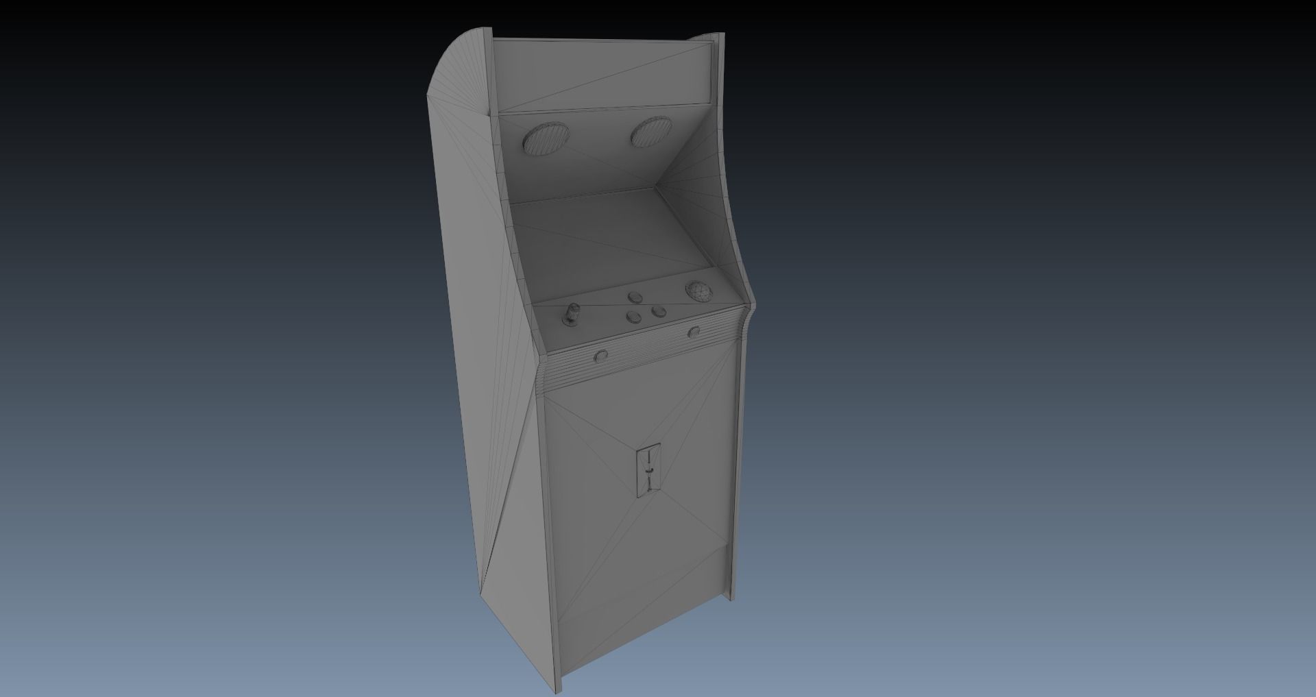 Low-Poly 80s Video Game Hall Pack Low-poly 3D model_10