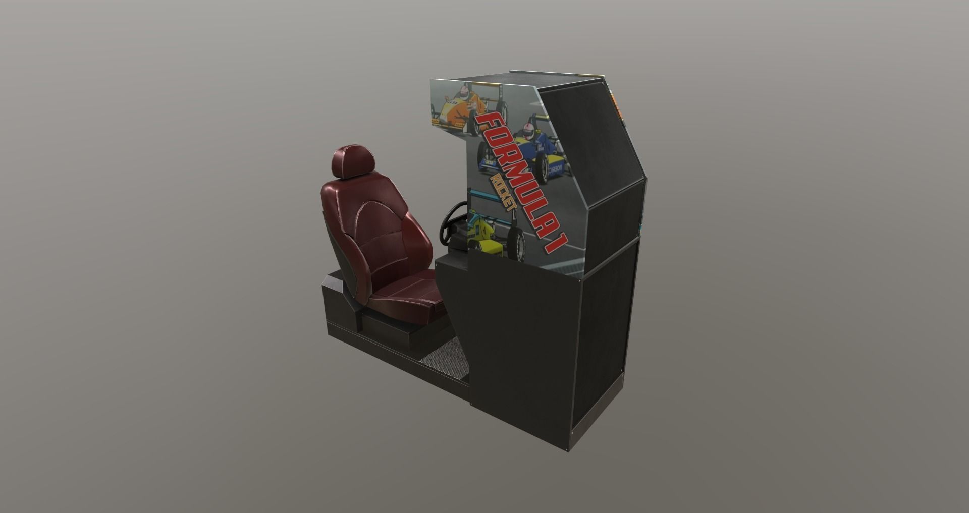Low-Poly 80s Video Game Hall Pack Low-poly 3D model_15