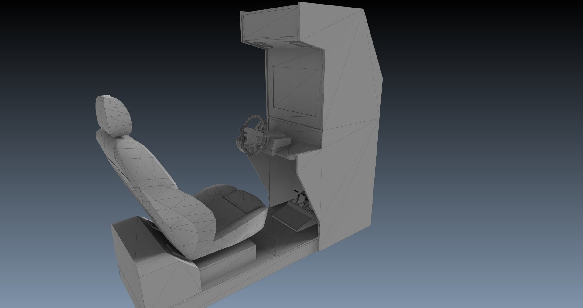 Low-Poly 80s Video Game Hall Pack Low-poly 3D model_16