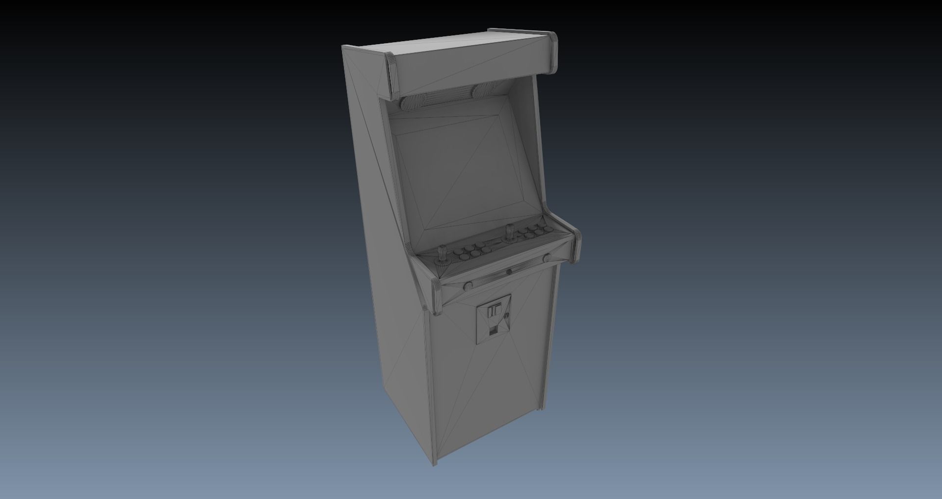 Low-Poly 80s Video Game Hall Pack Low-poly 3D model_7
