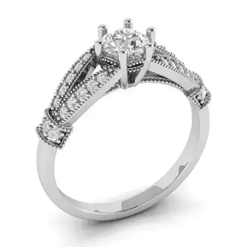 Vintage luxury engagement ring 3D print model