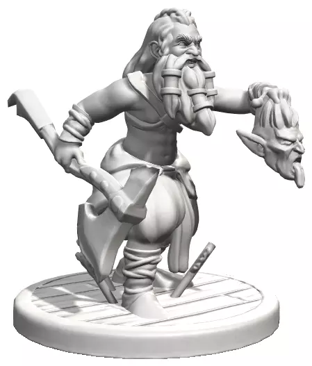 Dwarf Barbarian 3D model