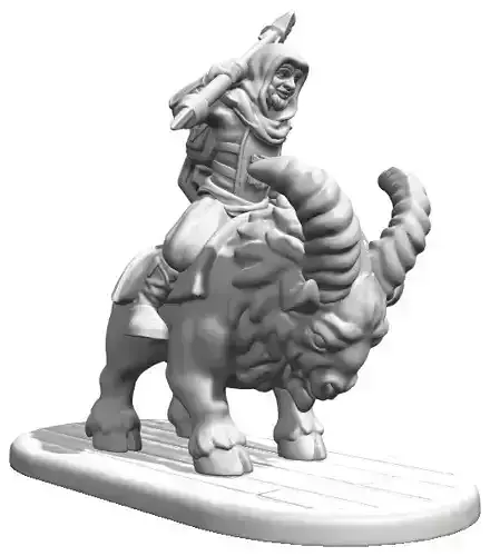 Mounted Halfling Fighter 3D model