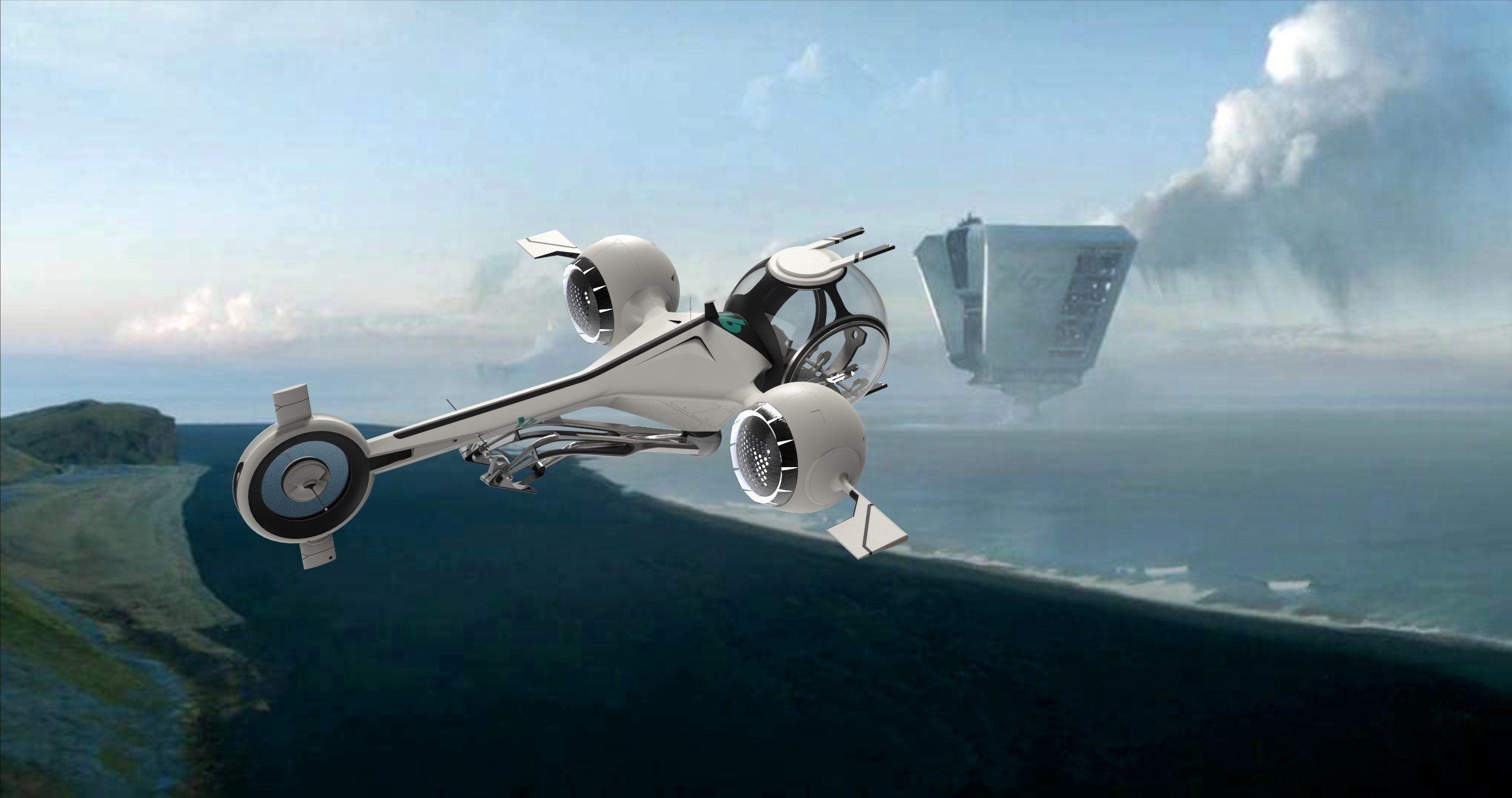 Oblivion Copter 3D model_6