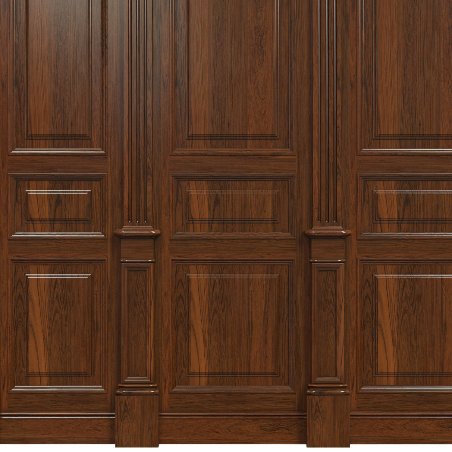 Wood panels 05 Low-poly 3D model_1