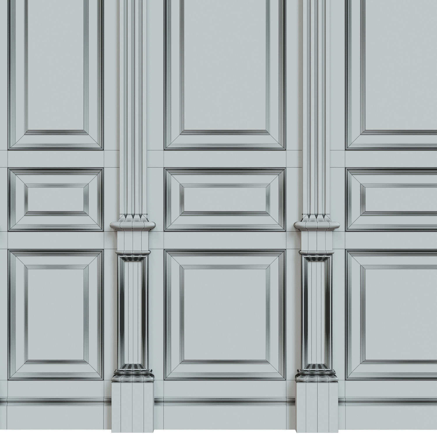 Wood panels 05 Low-poly 3D model_7