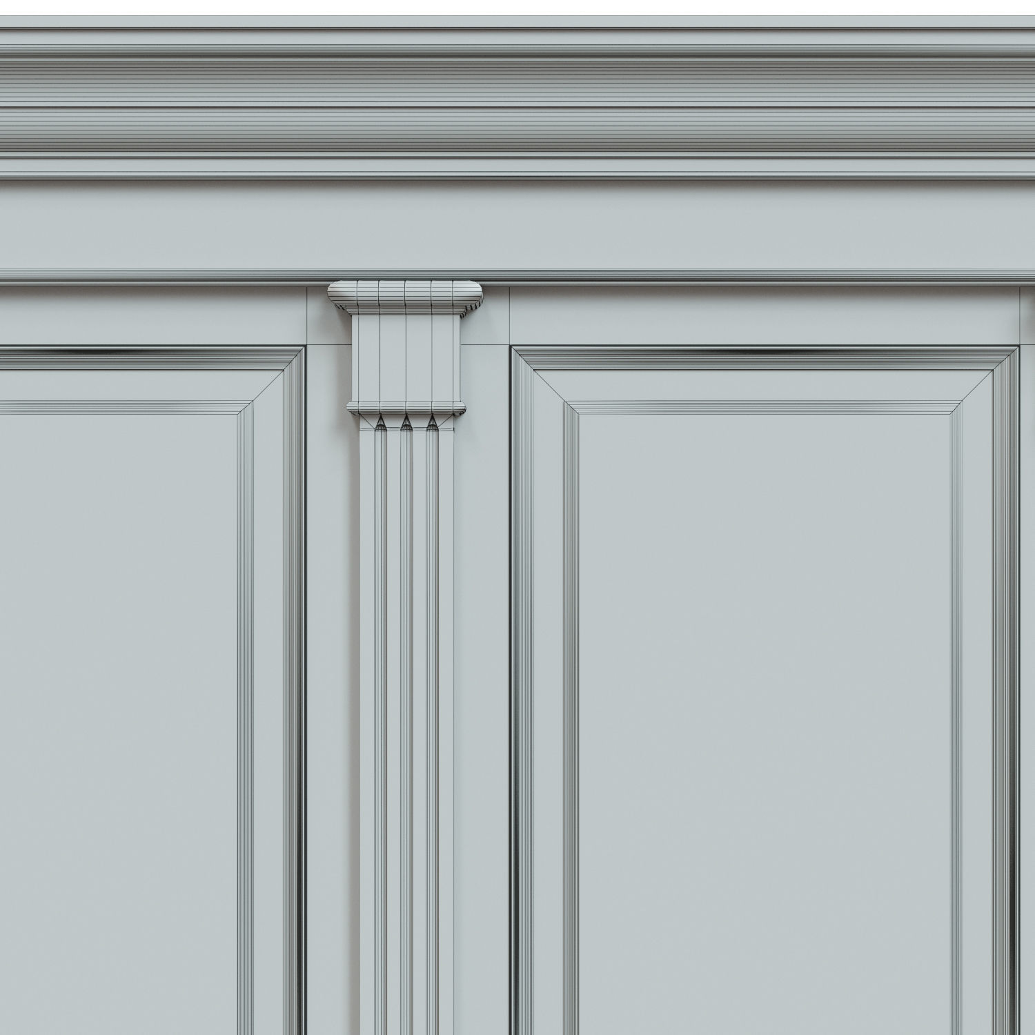 Wood panels 05 Low-poly 3D model_8