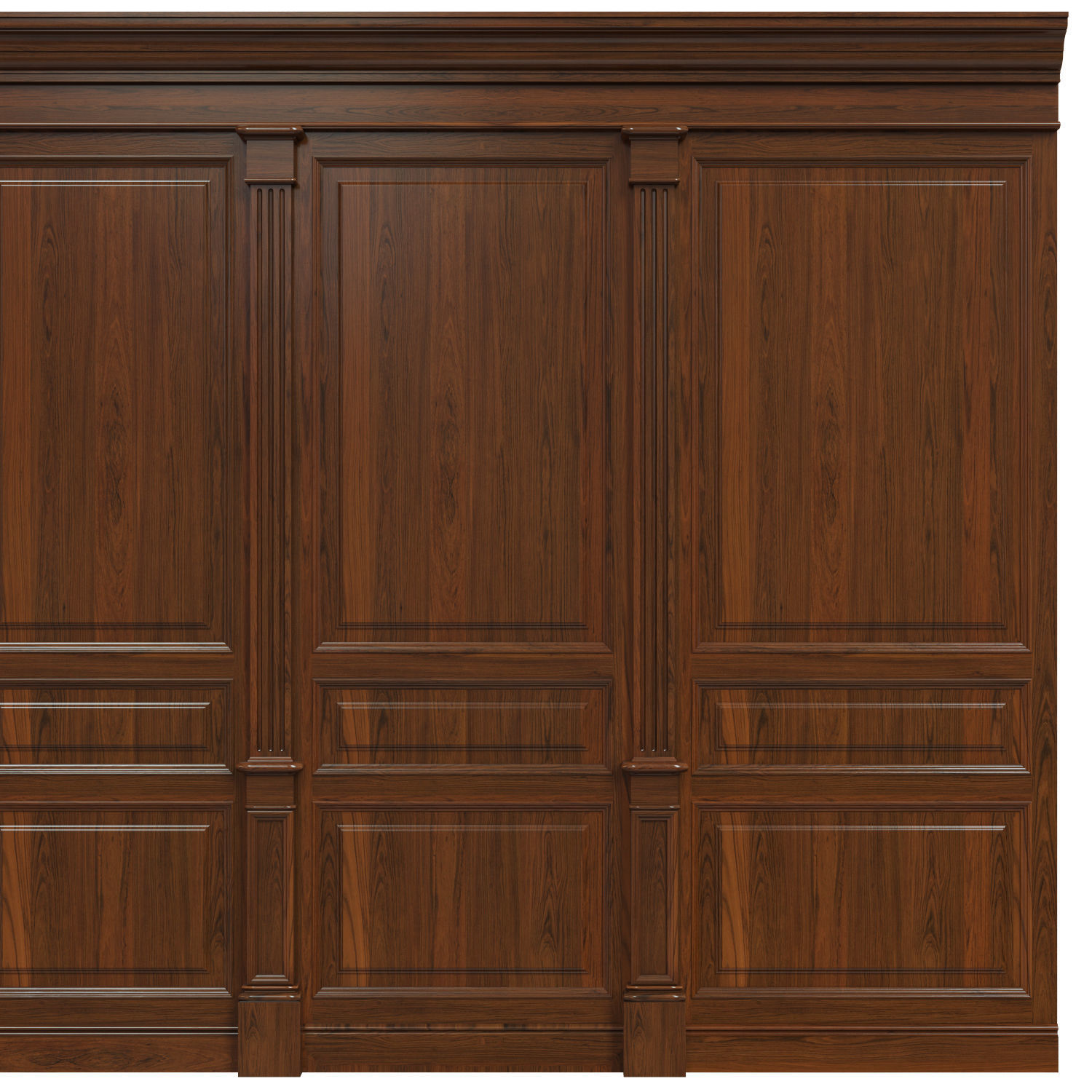 Wood panels 05 Low-poly 3D model_3