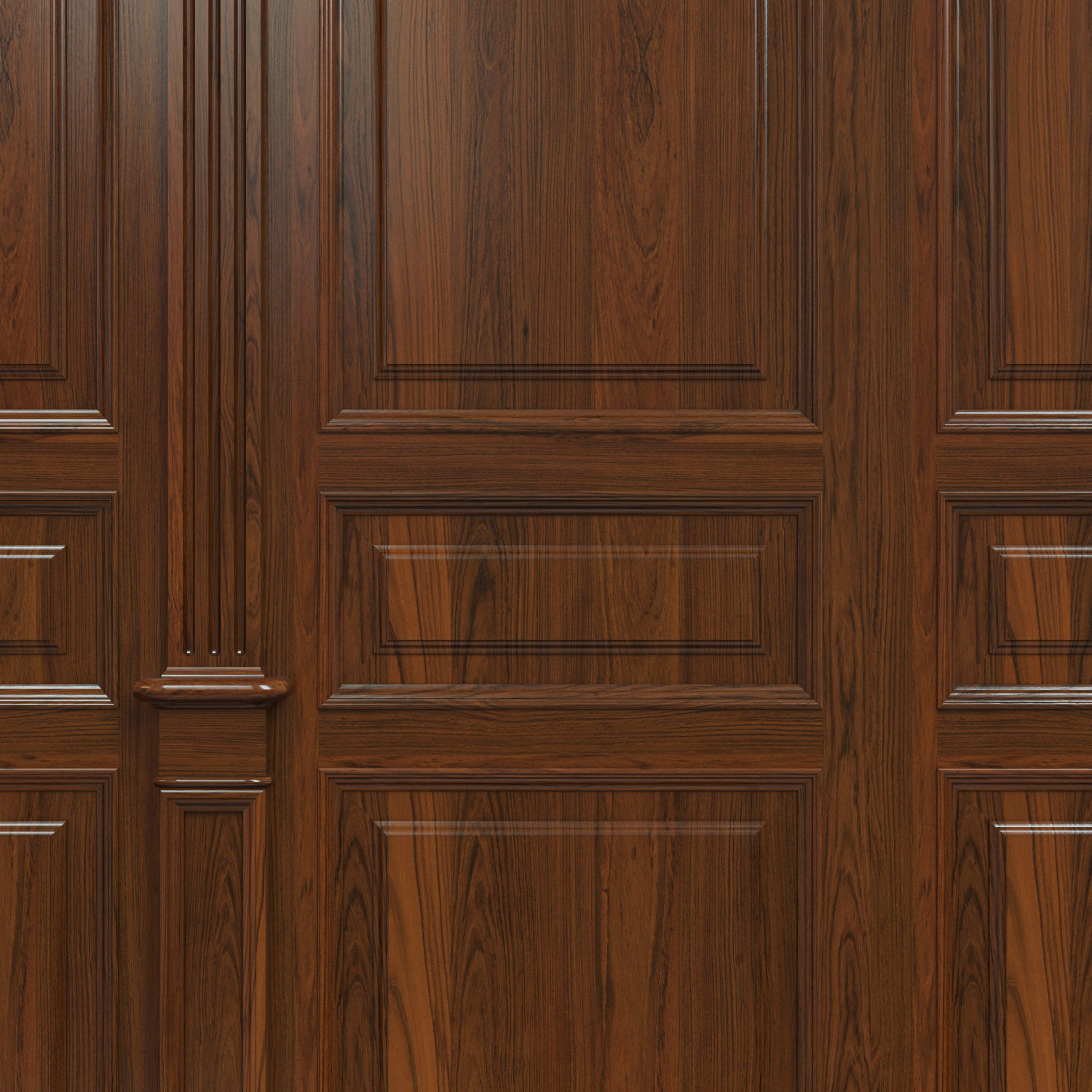 Wood panels 05 Low-poly 3D model_2