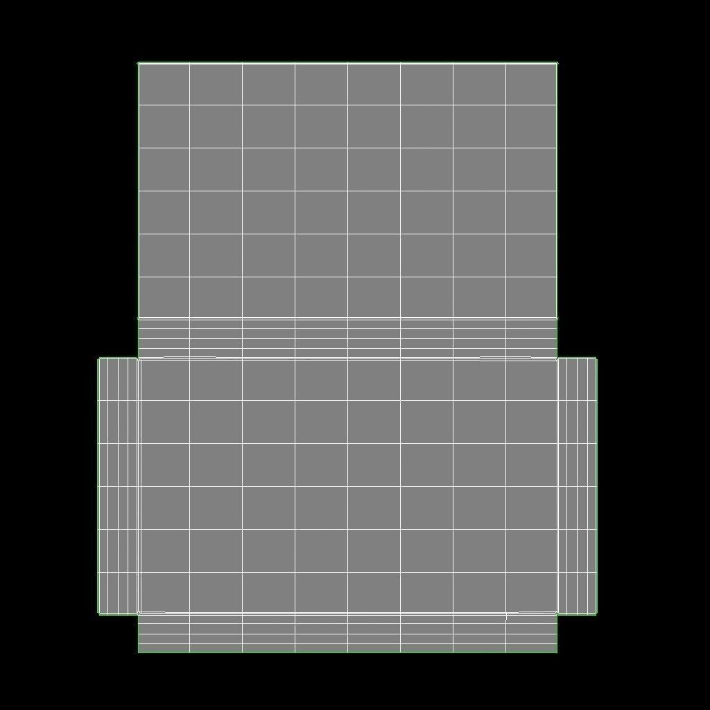 Low poly fabric armchair sofa  Low-poly 3D model_12