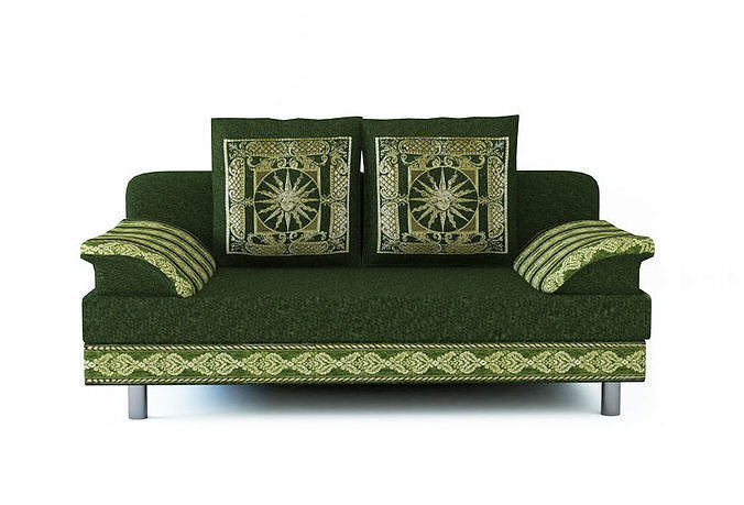 Low poly fabric armchair sofa  Low-poly 3D model