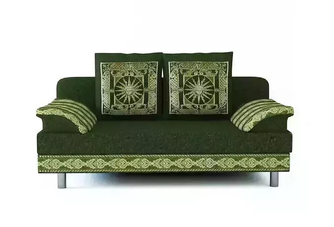 Low poly fabric armchair sofa  Low-poly 3D model