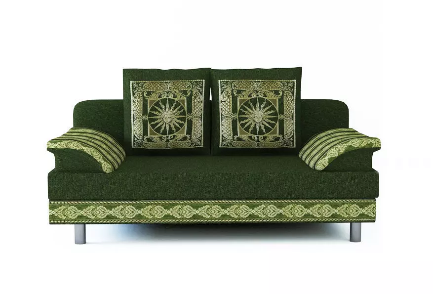 Low poly fabric armchair sofa  Low-poly 3D model_0