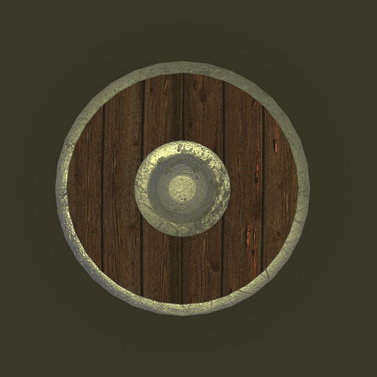 Medieval Sword and Shield 3D model_4