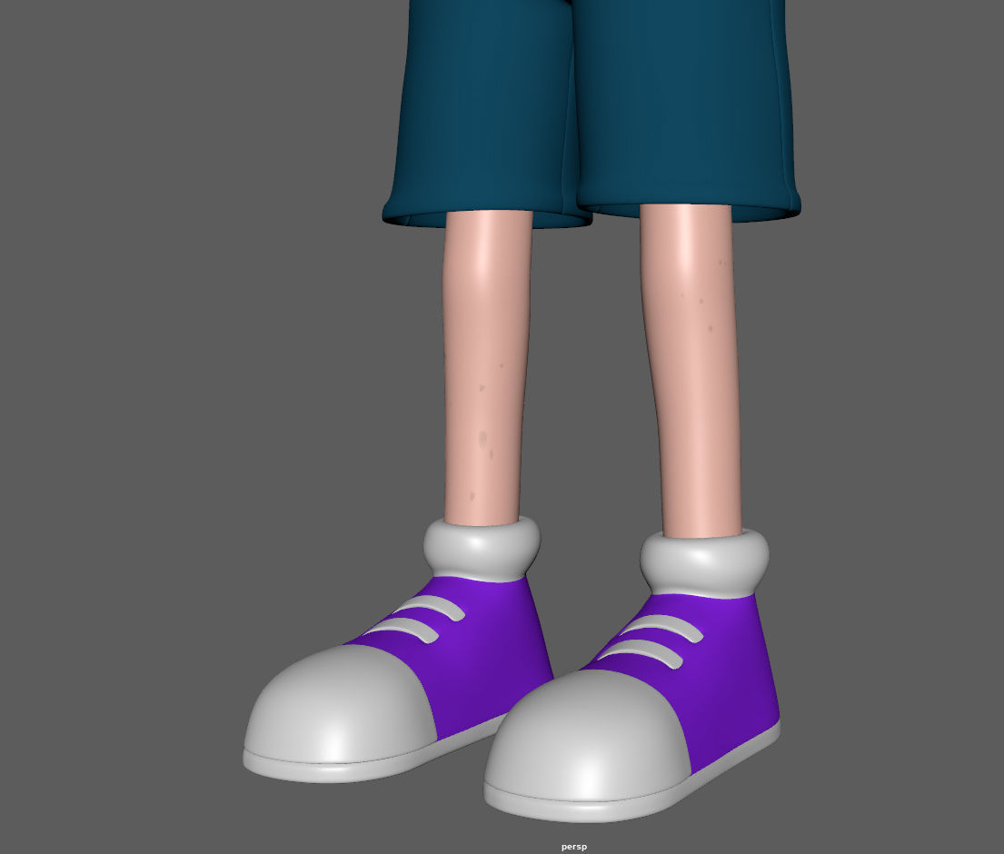 Cartoon boy with hat 3D model_18