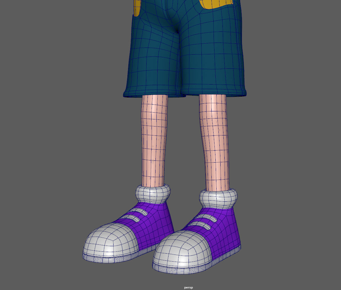 Cartoon boy with hat 3D model_17