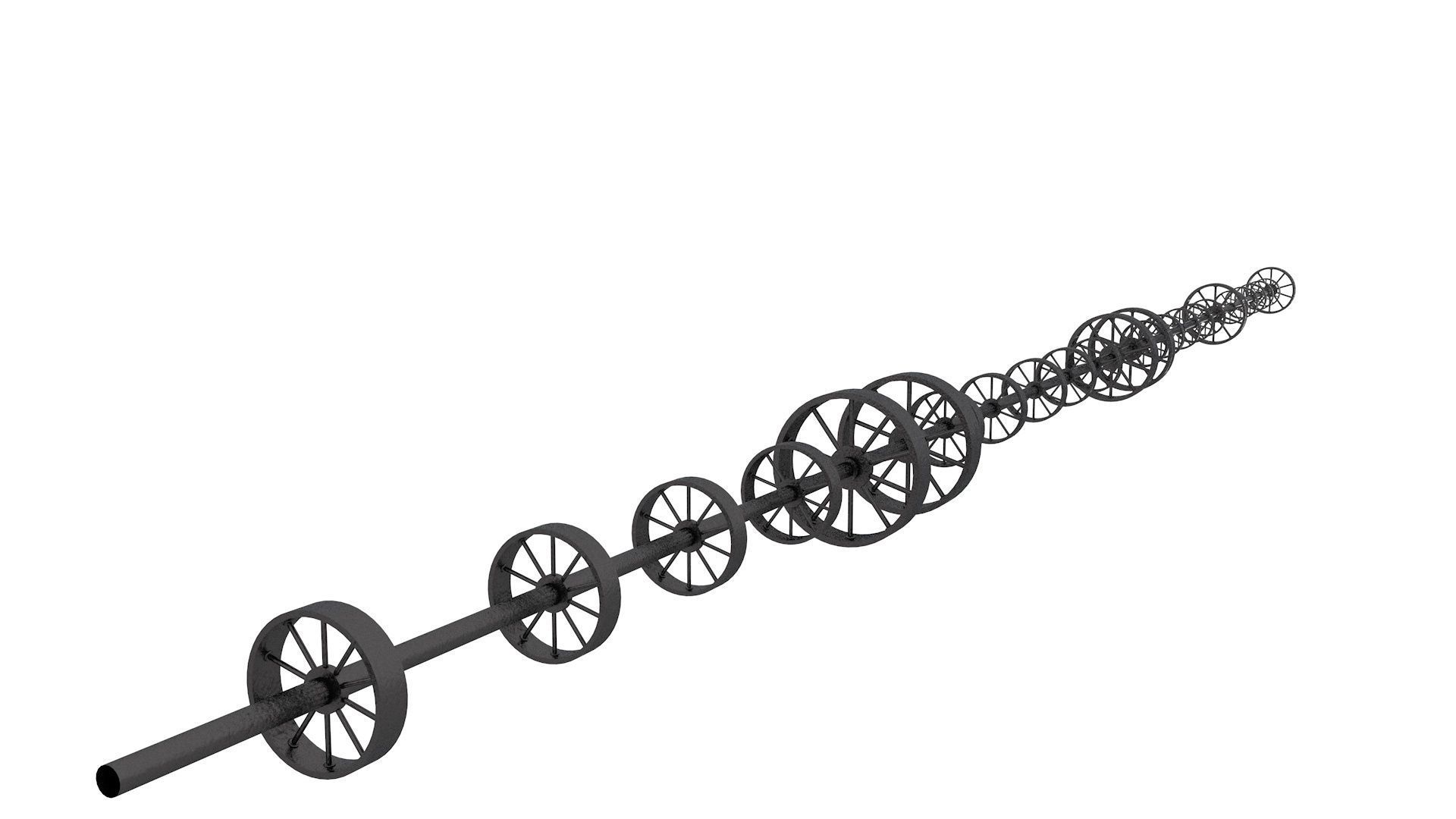 10pc Victorian Factory Starter Set Low-poly 3D model_4