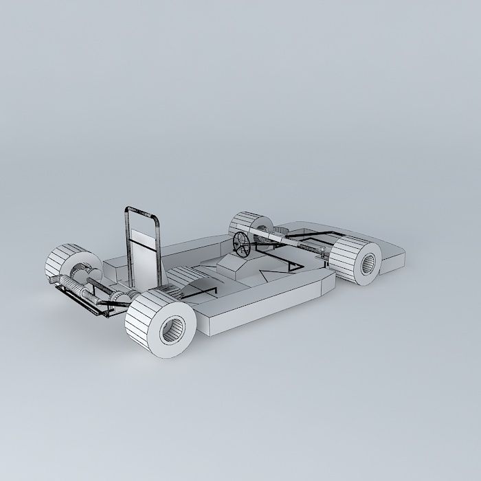Go-kart racing car 3D model_3
