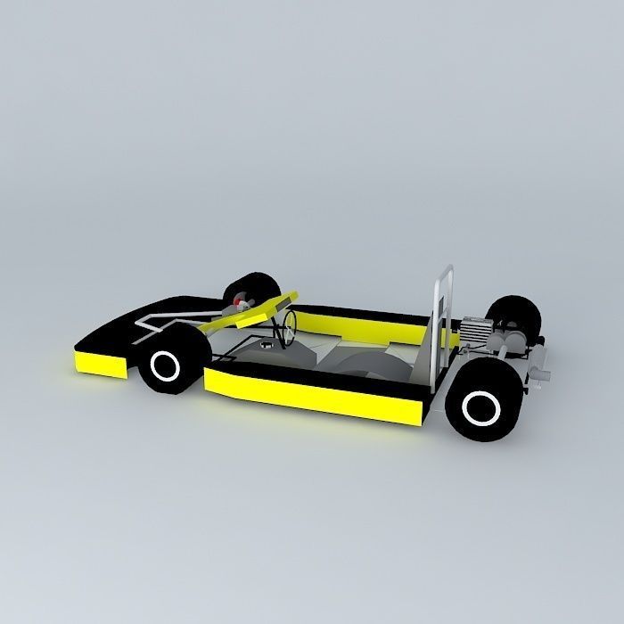 Go-kart racing car 3D model_1