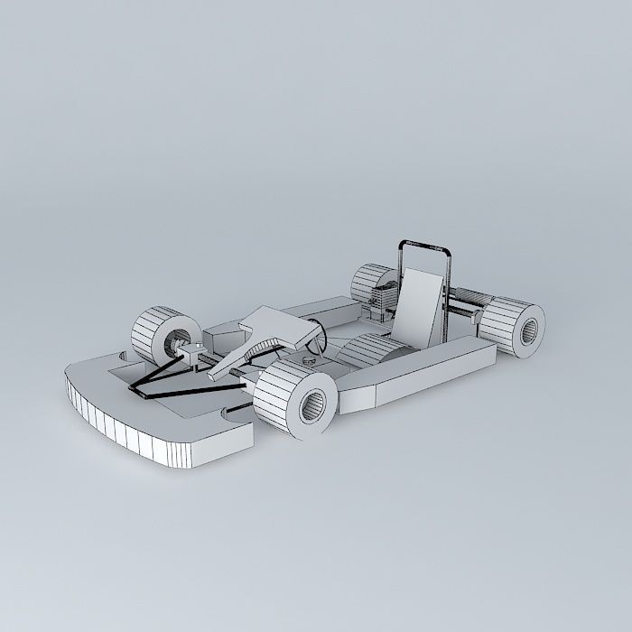 Go-kart racing car 3D model_4