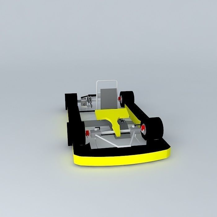 Go-kart racing car 3D model_2