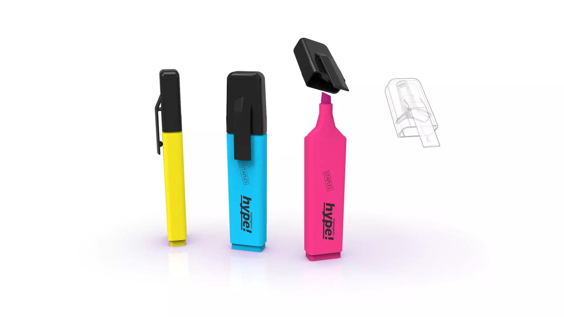  Highlighter marker 3D model 3D print model_0