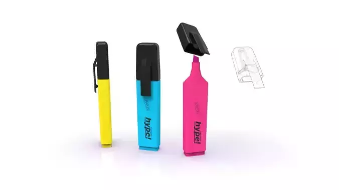  Highlighter marker 3D model