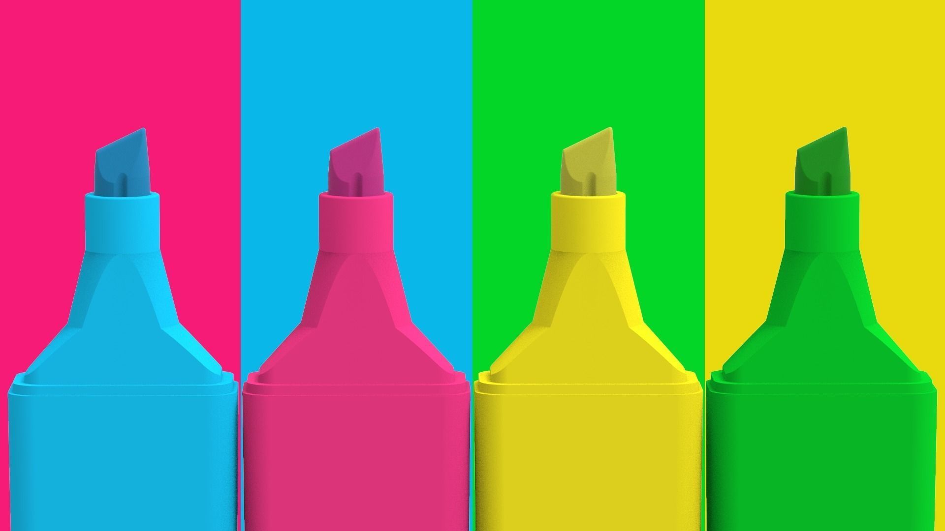  Highlighter marker 3D model 3D print model_5