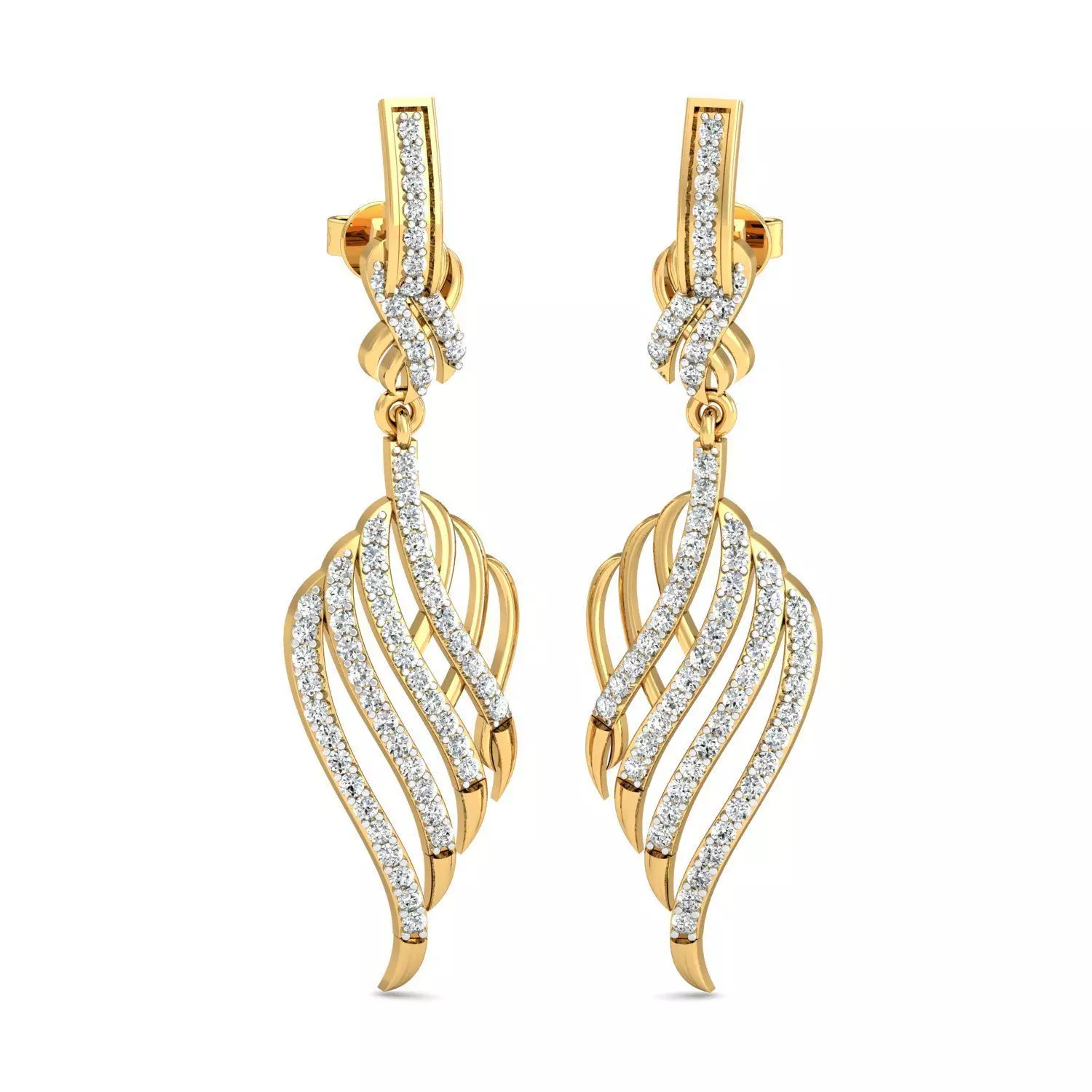 Women long earrings 3dm stl render detail 3D print model 3D print model_0