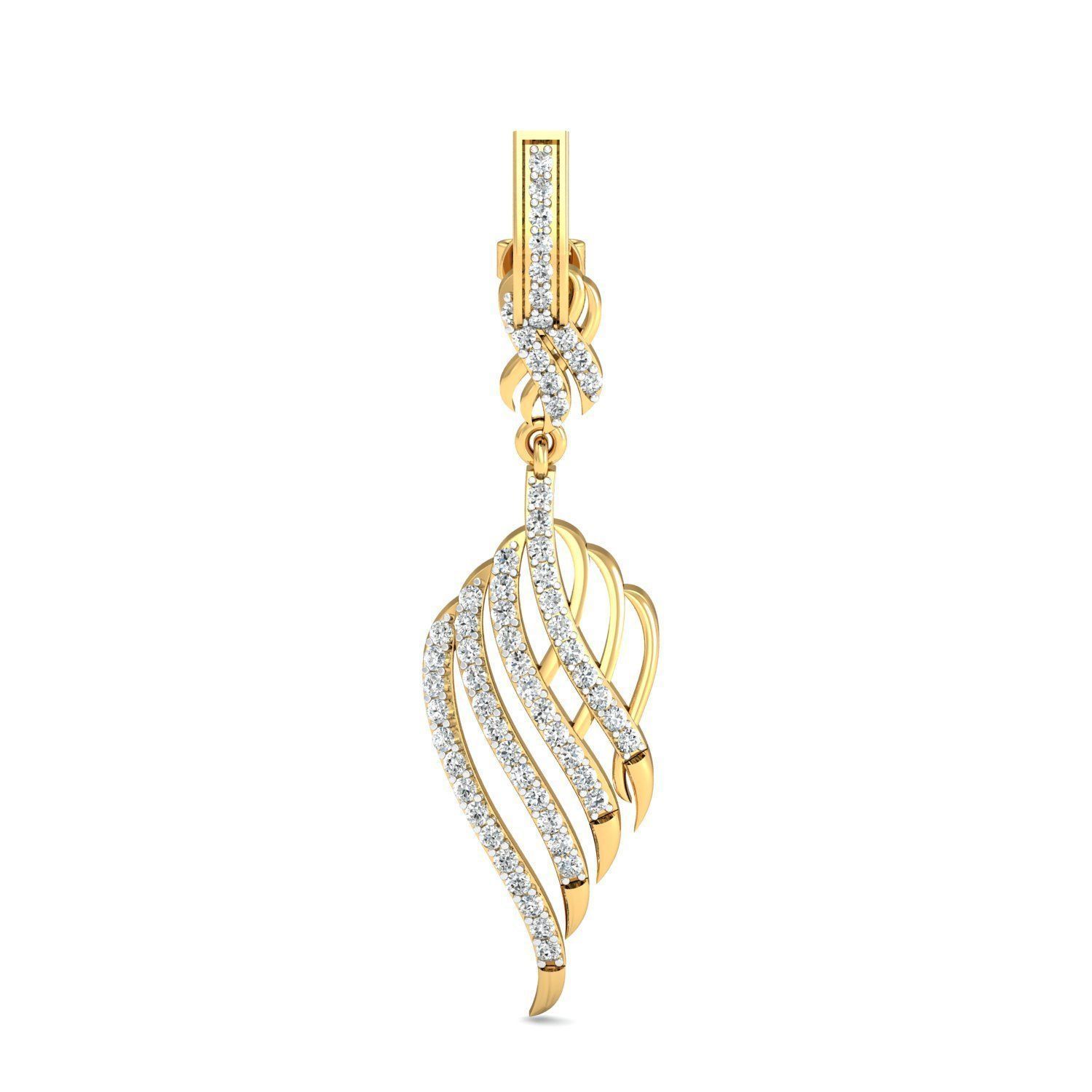 Women long earrings 3dm stl render detail 3D print model 3D print model_1