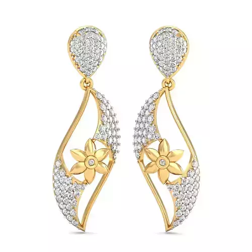 Women long earrings 3dm stl render detail 3D print model