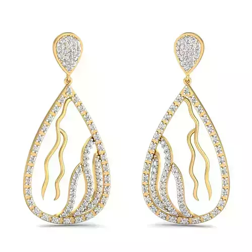 Women long earrings 3dm stl render detail 3D print model