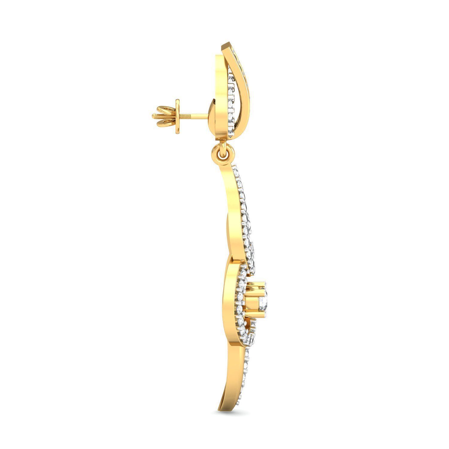 Women long earrings 3dm stl render detail 3D print model 3D print model_2