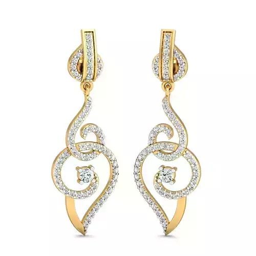 Women long earrings 3dm stl render detail 3D print model